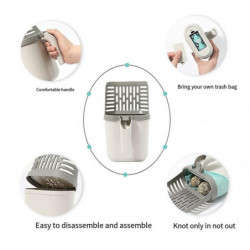 Chats Pelle à litière Porte-cuillère Intégré Détachable Profond Chats Pelle À Litière Chaton Bac À Litière [...]