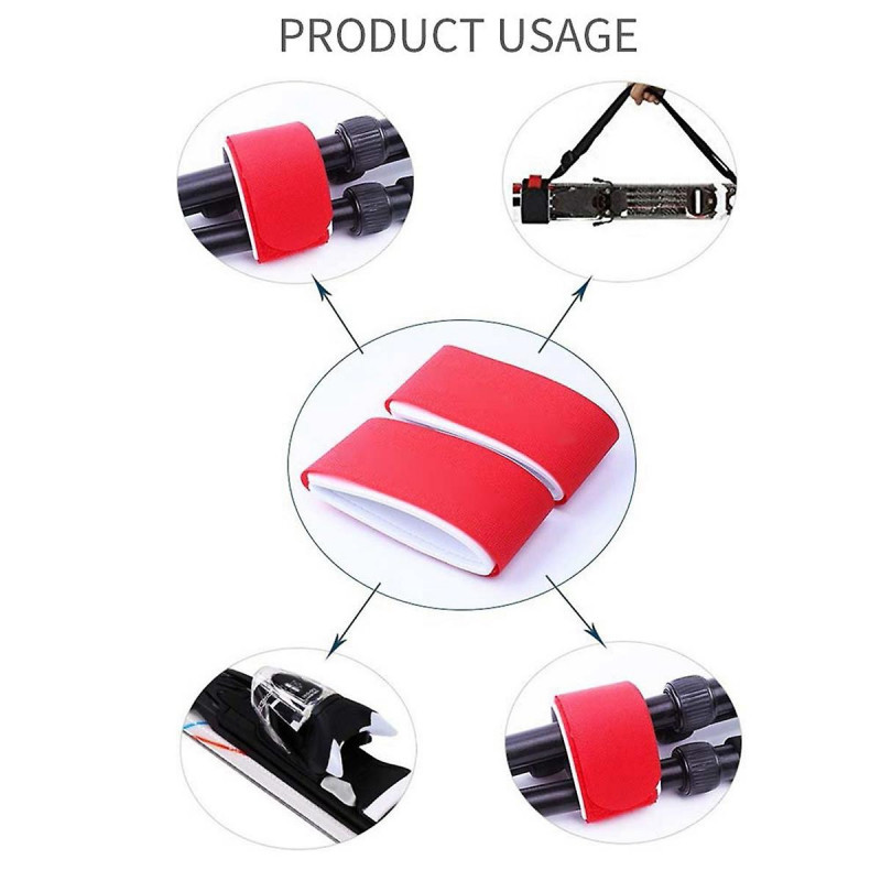 10pcs Ski Strap Strap Holder Ski Snowboard Bag Carrier Nylon Hook And Loop Strap Holder Snowboardin