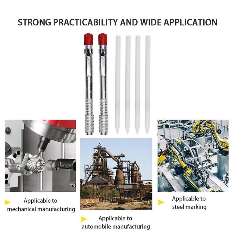 3 Soapstone Round Holders With 6 Refills For Welding Tools And Welders Markers Removable Markings O