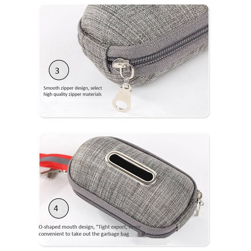 2pcs Portable Pet Dog Poop Bag Dispenser Pick Up Bags Holder With Rope Cleaning Waste Garbage Box,