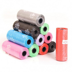 12/24 rouleaux sacs à crottes de chien en plastique sac à ordures étanche sac à déchets pour animaux de compagnie [...]
