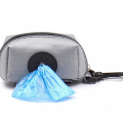 Portable Dog Walking Poo Bags Pet Disposable Bag Holder W/plastic Hasp Grey