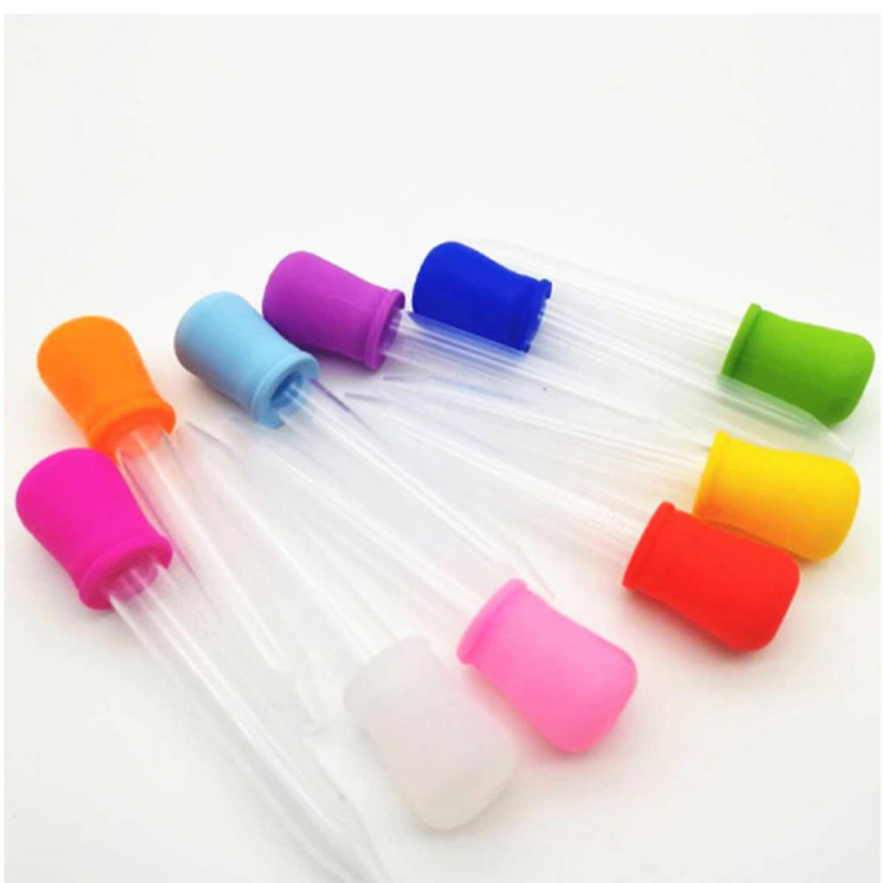10pcs Random Color Pet Medicine Dispenser, Pet Milk Feeder Dropper Design for