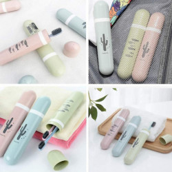 Toothbrush Boxes Holder Eco-Friendly Plastic Portable Dustproof Toothbrush