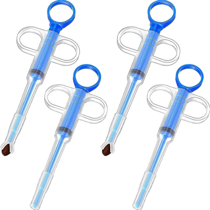 4 pièces Cat Pill Shooter Pill Dispenser Dog Seringue Réutilisable Pet Medicine Feeder pour petits animaux