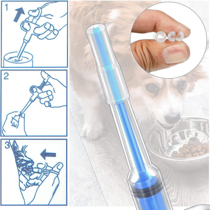 4 pièces Cat Pill Shooter Pill Dispenser Dog Seringue Réutilisable Pet Medicine Feeder pour petits animaux