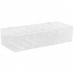 Desktop Coffee Bag Holder Transparent Multi-grid Candy Bag Box Plastic Tea Bag Organizer