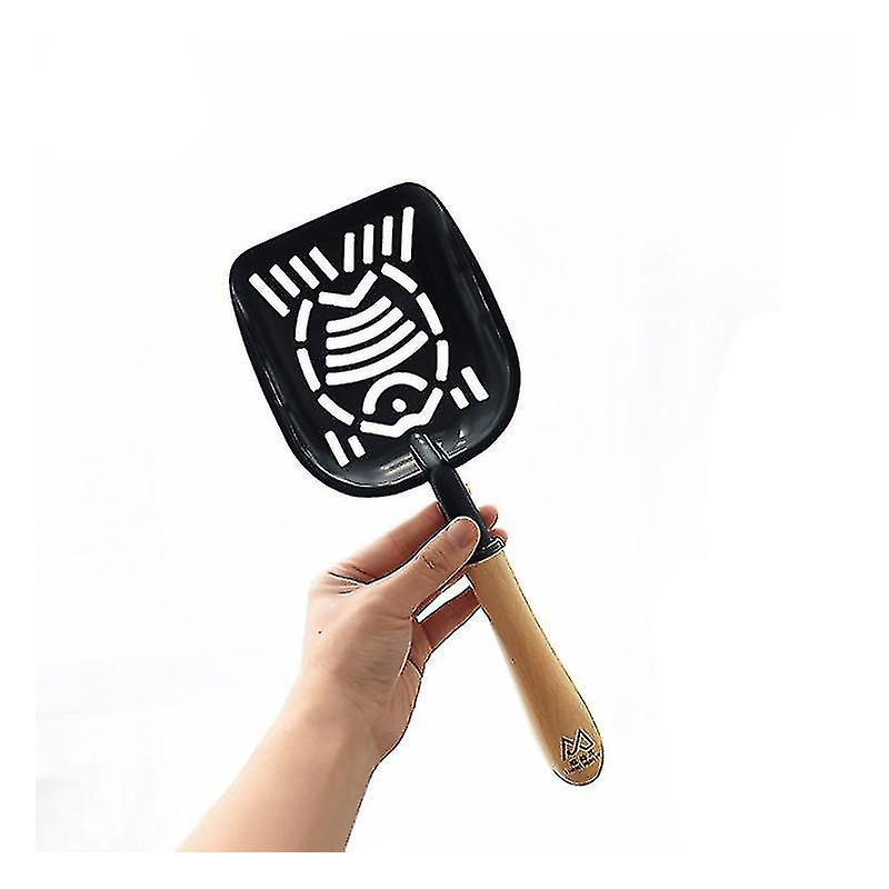 Pet shovel cat litter scoop pet supplies stainless steel solid wood cat litter scoop