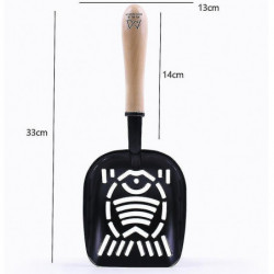 Pet shovel cat litter scoop pet supplies stainless steel solid wood cat litter scoop