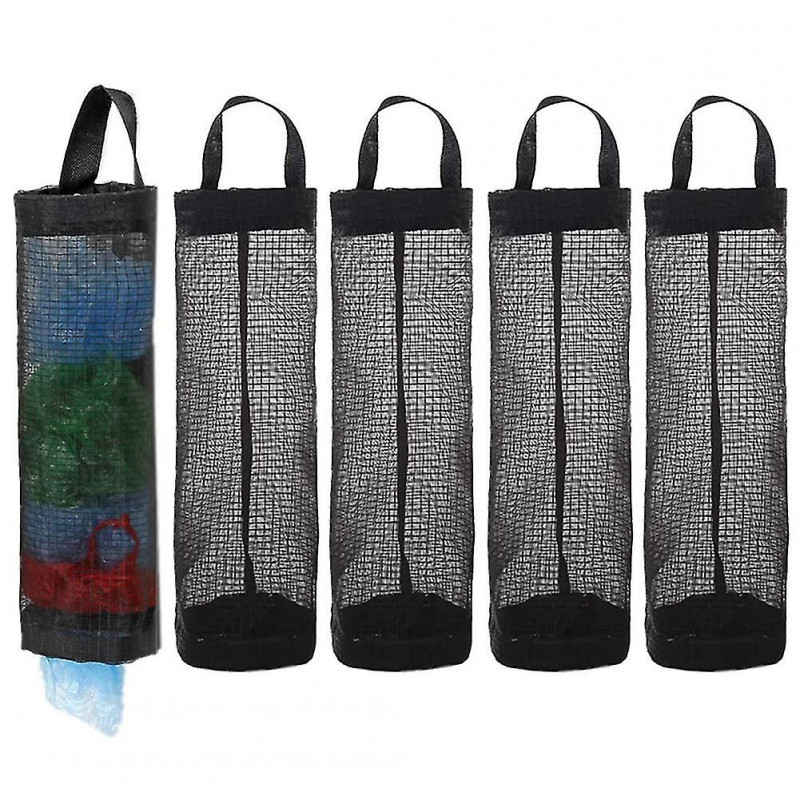 5 Pcs Plastic Bag Holder Dispensers, Waterproof Washable Foldable Mesh Garbage Bag For Plastic Bags 5 Pcs Plastic Bag Holder Dispensers, Waterproof Washable Foldable Mesh Garbage Bag For Plastic Bags