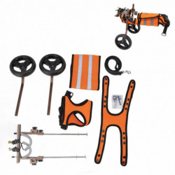 Pet Wheelchairs Adjustable Aluminum Alloy Portable Pet Rehabilitation Wheelchairs With Reflective Strips And Hook Loop