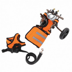 Pet Wheelchairs Adjustable Aluminum Alloy Portable Pet Rehabilitation Wheelchairs With Reflective Strips And Hook Loop