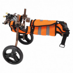 Pet Wheelchairs Adjustable Aluminum Alloy Portable Pet Rehabilitation Wheelchairs With Reflective Strips And Hook Loop