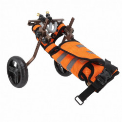 Pet Wheelchairs Adjustable Aluminum Alloy Portable Pet Rehabilitation Wheelchairs With Reflective Strips And Hook Loop