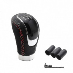 Manuel universel en cuir Voiture Gear Stick Shift Knob Shifter Levier de vitesses Pièces de levier de vitesse