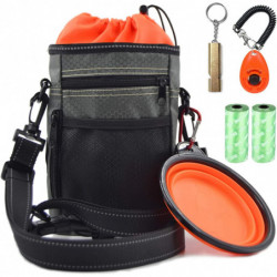 Dog Reflective Pouch Canine Feces Kit avec porte-sac Doggie Clicker Whistle