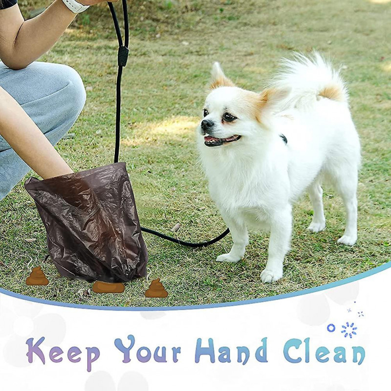 Sacs à ordures pour chiens, Sacs à caca pour chiens, Version améliorée écologique puissante, 16 rouleaux, Noir