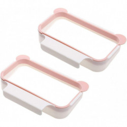 2 Pcs Trash Rack Bin Liners Holder Garbage Bag Hanger For Kitchen Cupboard Tailgate (blue)