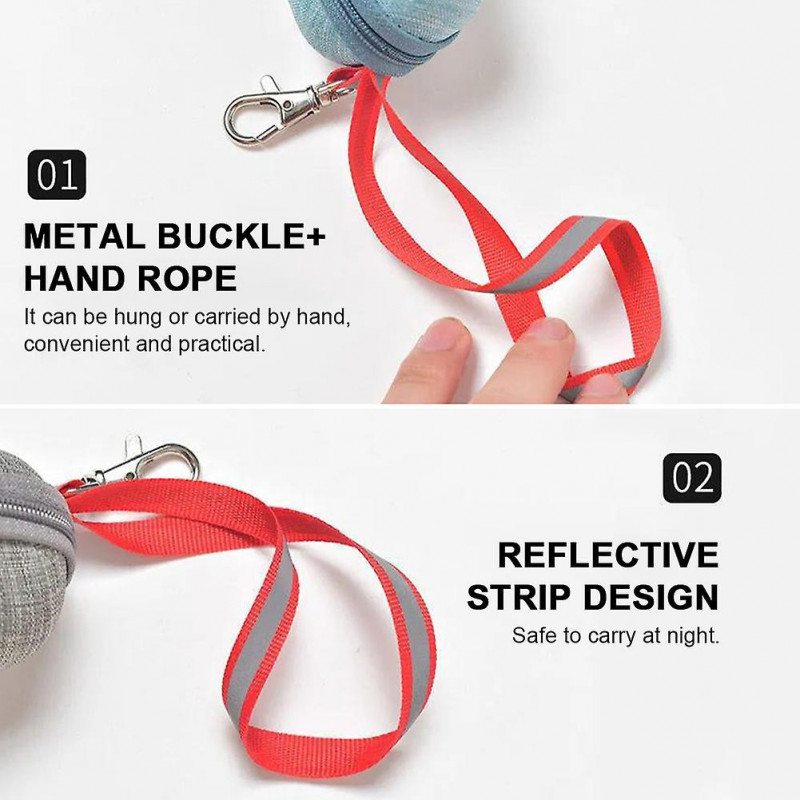 2pcs Super Thick Safe Pet Lover Reflective Rope Poop Bag Holder Running Hiking