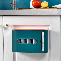 Trash Bags Storage Box Wall Mounted Plastic Garbage Bag Dispenser Waste Bag Holder for Bathroom