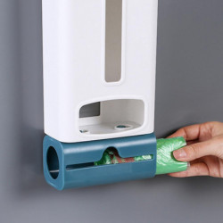 Wall Mount Garbage Bag Storage Box Organizer Plastic Bag Dispenser Storage Case