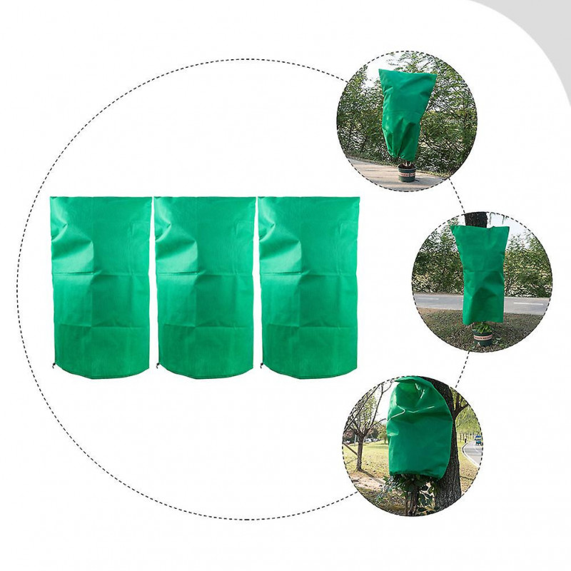 3pcs Green Anti-freeze Bags Plants Against Cold Bags Tree Nursery Covers