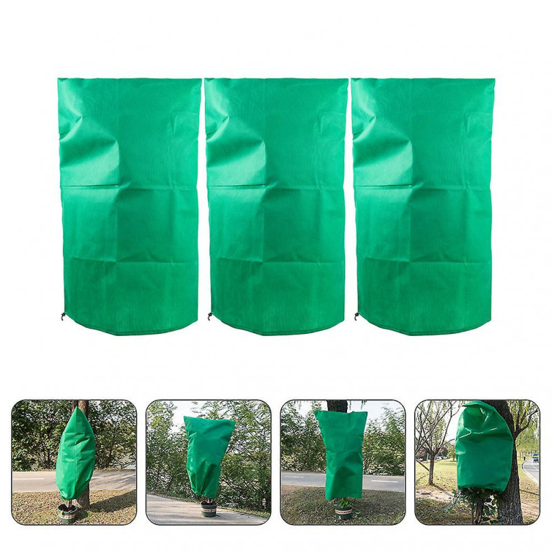 3pcs Green Anti-freeze Bags Plants Against Cold Bags Tree Nursery Covers
