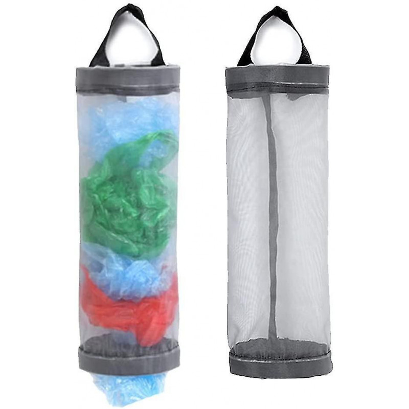 Plastic Bag Holder 2 Packs Mesh Hanging Storage Dispensers Garbage Bags