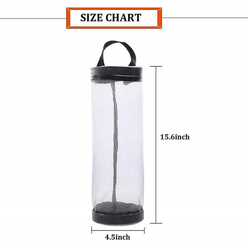 Plastic Bag Holder 2 Packs Mesh Hanging Storage Dispensers Garbage Bags