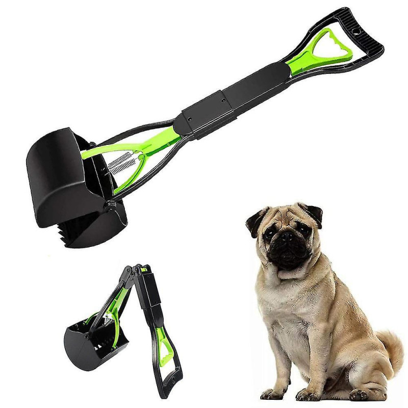 Scooper de caca pour animaux de compagnie portable à longue poignée pour grands et petits chiens