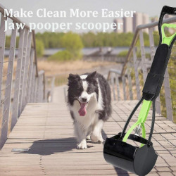 Scooper de caca pour animaux de compagnie portable à longue poignée pour grands et petits chiens