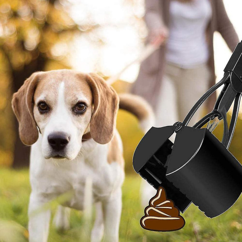 Scooper de caca pour animaux de compagnie portable à longue poignée pour grands et petits chiens