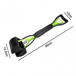 Scooper de caca pour animaux de compagnie portable à longue poignée pour grands et petits chiens