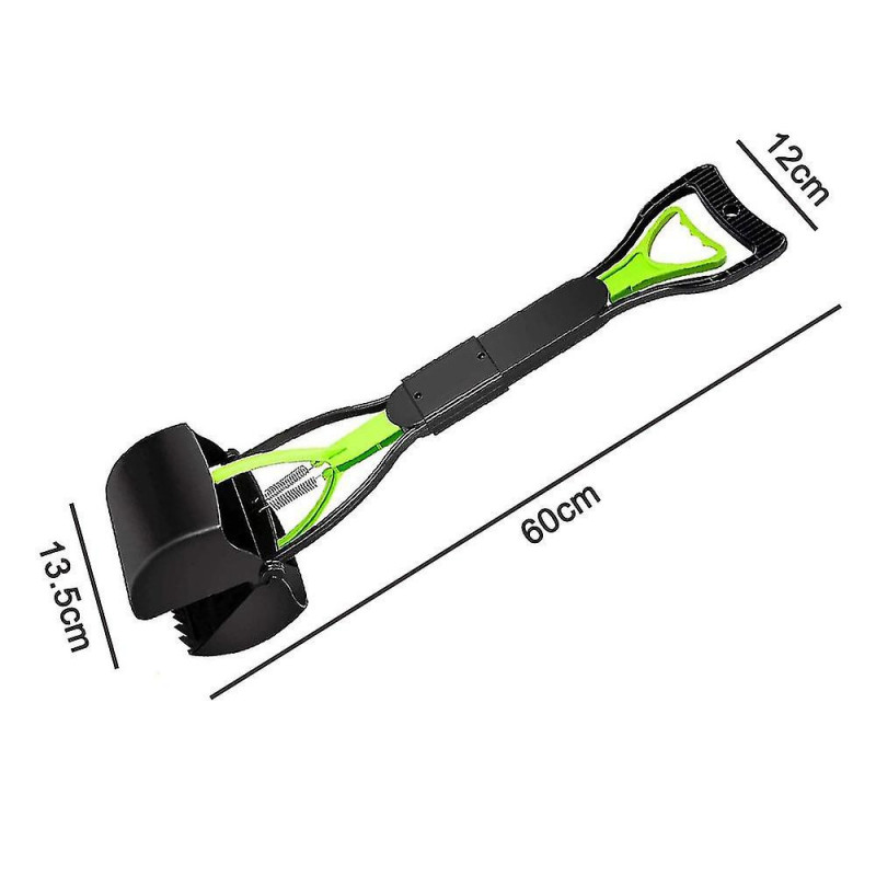 Scooper de caca pour animaux de compagnie portable à longue poignée pour grands et petits chiens