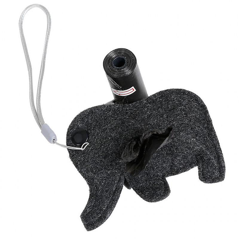 Pets Dogs Poop Waste Dispenser Box Poop Removal Disposal Bags Holder Black