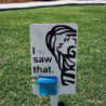 Character Sign with Bag Holder, Dog Lawn Sign, Please Clean Up After Your Pet Character Sign with Bag Holder, Dog Lawn Sign, Please Clean Up After Your Pet
