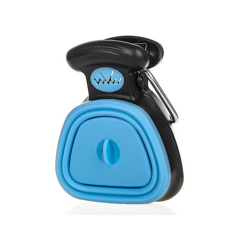 Blue (L 19+15.5cm) Poop Catcher and Poop Bags Out Portable Folding Toilet Dog
