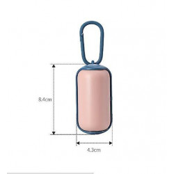 White Blue 2 Pack Dog Poop Dispenser Portable Dog Garbage Bag Poop Pet Cleaning