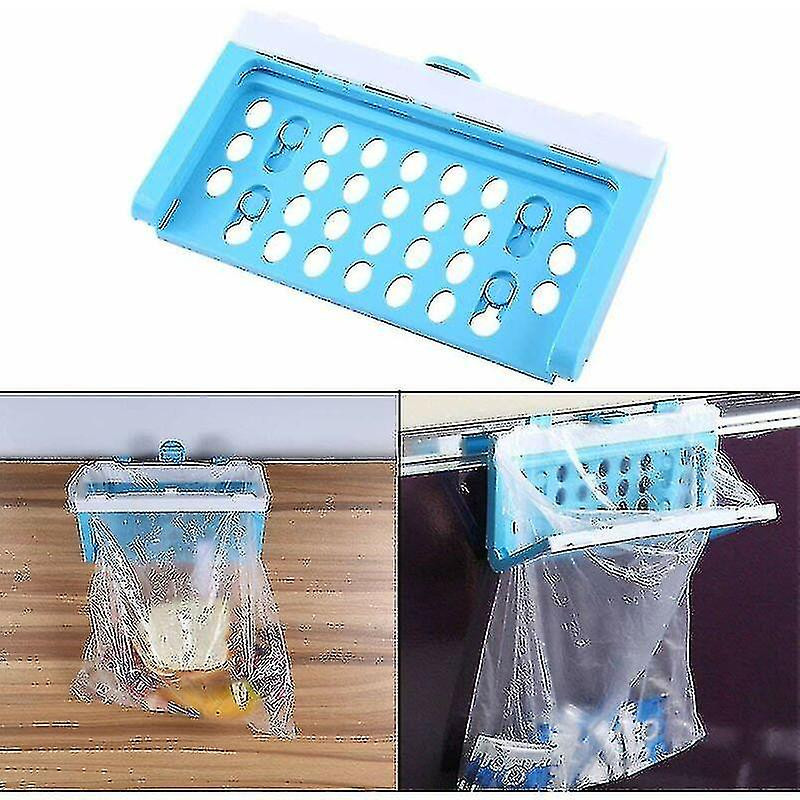 Plastic Garbage Bag Holder, Collapsible Garbage Bag Hanger Trash Can Holder Garbage Storage Box Kitchen Gadgets-harry