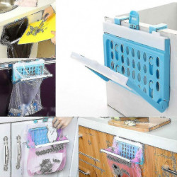 Plastic Garbage Bag Holder, Collapsible Garbage Bag Hanger Trash Can Holder Garbage Storage Box Kitchen Gadgets-harry