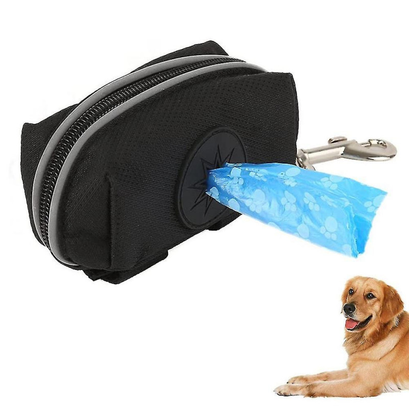Dog Poop Bag Dispenser With Elastic Strap Holder Carrier,black Dog Poop Bag Dispenser With Elastic Strap Holder Carrier,black