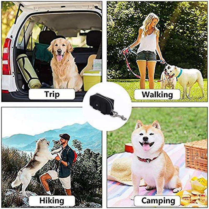 Dog Poop Bag Dispenser With Elastic Strap Holder Carrier,black Dog Poop Bag Dispenser With Elastic Strap Holder Carrier,black