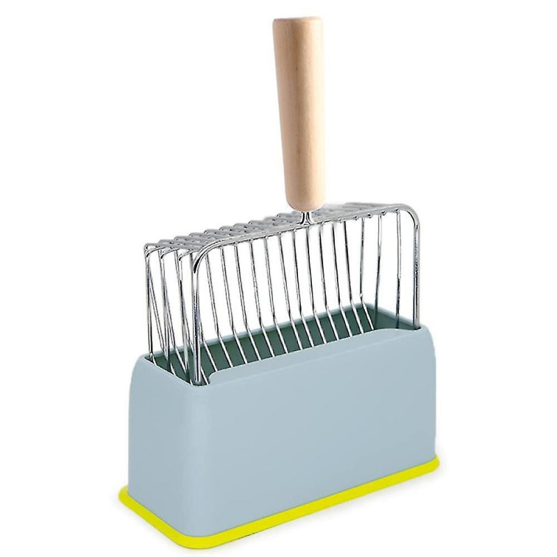 Pelle de litière de chat en métal avec support, pelle de caca de chaton à tamis rapide, support de litière pour [...]