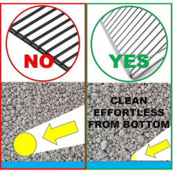 Pelle de litière de chat en métal avec support, pelle de caca de chaton à tamis rapide, support de litière pour [...]