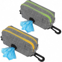 Dog Poo Bag Holder Pet Waste Bag Dispenser With 2 Zippers, Spring Fastener And Durable Hook Oxford Cloth Dog Trash [...]