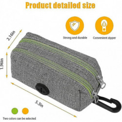Dog Poo Bag Holder Pet Waste Bag Dispenser With 2 Zippers, Spring Fastener And Durable Hook Oxford Cloth Dog Trash [...]