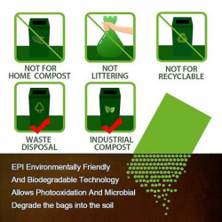 Dog Poop Bag, 16 Rolls Green + Dispenser, Thick and Durable, Easy to Remove, Waterproof Dog Poop Bag