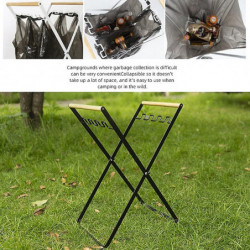 Foldable Garbage Bag Holder Outdoor Portable Folding Garbage Rack for Camping Picnic