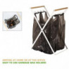 Foldable Garbage Bag Holder Outdoor Portable Folding Garbage Rack for Camping Picnic