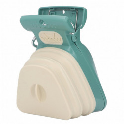 Dog Pooper Scooper Portable Handheld Poop Scoop with Garbage Bag in Mustard Green